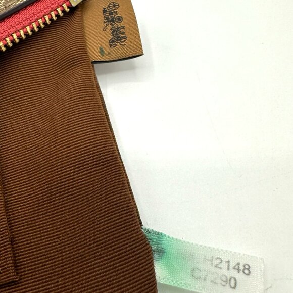 Coach Corner Zip Wristlet Signature Coated Canvas Good Times Heart Patch - Picture 14 of 14